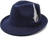 LIDHAY Classic Fedora Hats for Men & Women Vintage Style Short Brim Felt Hat Panama Fedora Hats with Bands