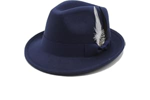 LIDHAY Classic Fedora Hats for Men & Women Vintage Style Short Brim Felt Hat Panama Fedora Hats with Bands