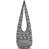 Your Cozy Boho Crossbody Bag for Women – Handmade Cotton Sling Bag Lightweight Unisex Travel Purse with Zipper