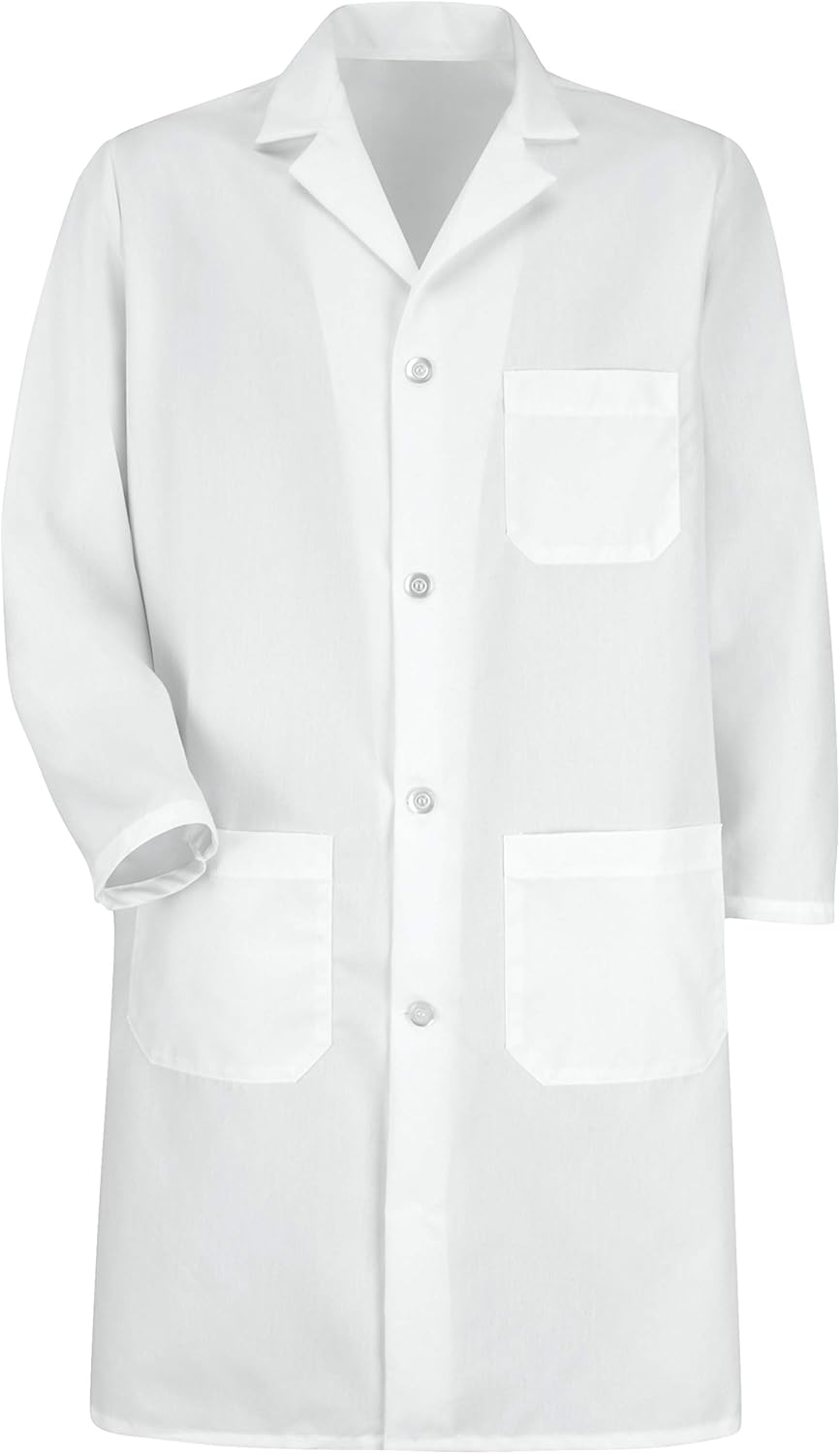 Red Kap Men's Exterior Pocket Lab Coat: Clothing