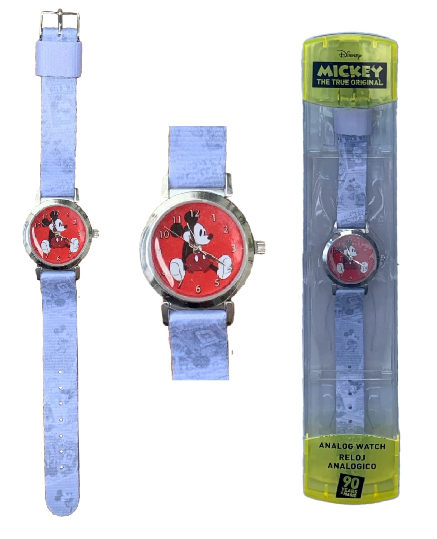 Mickey Mouse Mickey Classic Aloy Nylon Strap Watch (WD20177), Multi-Colour, Medium (Kids Licensing 1)