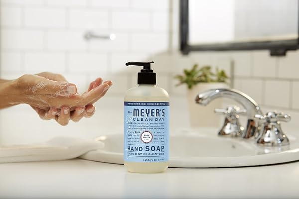 MRS. MEYER’S CLEAN DAY HAND SOAP, MADE WITH ESSENTIAL OILS, BIODEGRADABLE FORMULA, RAIN WATER, 12.5 FL. OZ – PACK OF 3