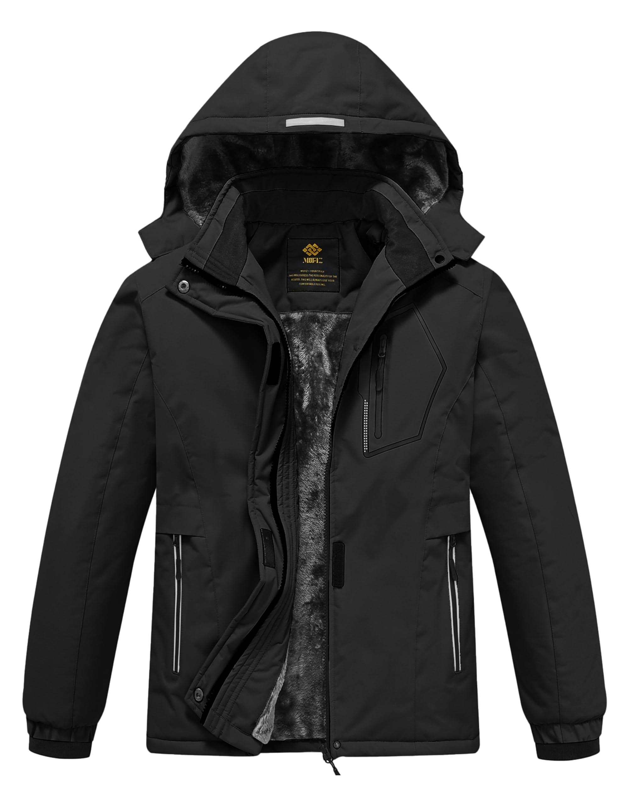 MoFiz Girls Ski Jacket Waterproof Fleece Lined