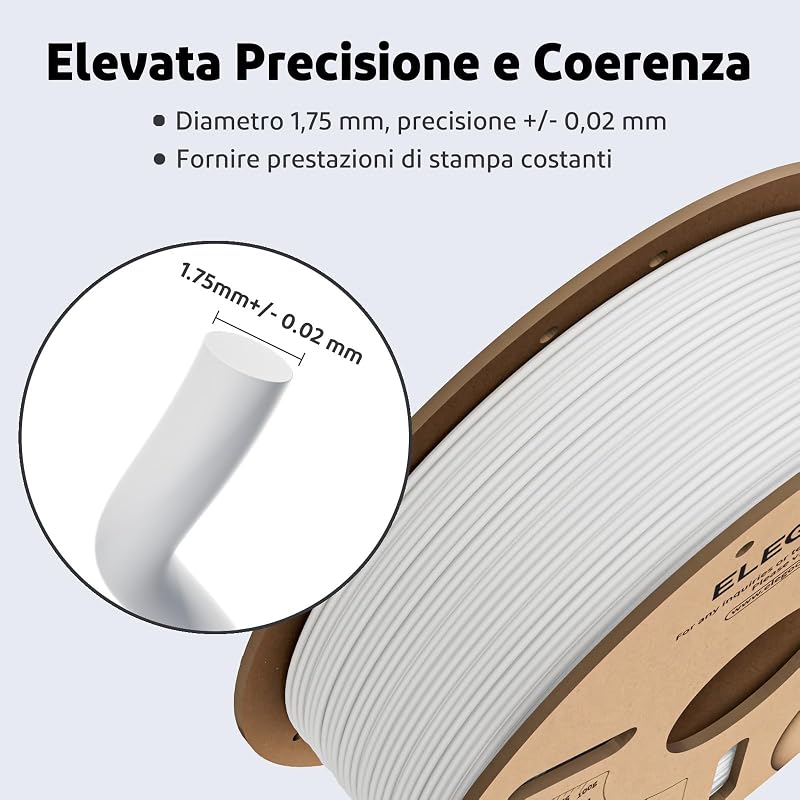 PLA Filamento Stampante 3D 1.75mm Giallo 1KG