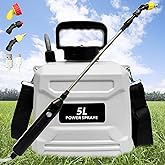 Battery Powered Garden Sprayer 2 Gallon, Electric Lawn Sprayer with 3 Mist Nozzles, Retractable Wand & Adjustable Shoulder Strap, Extended Run Time Backpack Water Spray for Weed, Yard, Gardening