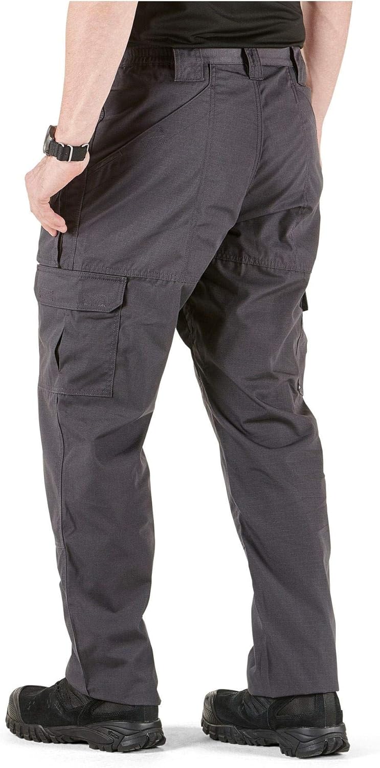 5.11 Tactical Men's Taclite Pro Lightweight Performance Pants, Cargo Pockets, Action Waistband, Charcoal, 34W x 30L, Style 74273: Clothing