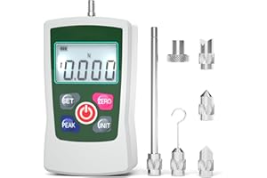 VQP 50N/5kg/11lb/180oz Trigger Pull Gauge, Belt Tension Gauge w/ 6 Force Gauge Attachments M6 & Backlit LCD, Digital Dynamometer Push Pull Force Gauge Thrust Tester w/Portable Case