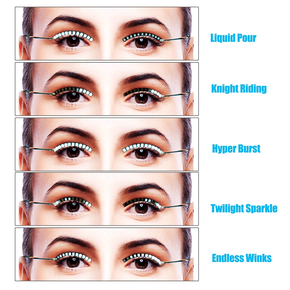 Homate LED Eyelashes, Waterproof LED Light F. Lashes Luminous Shining Charming Eyelid Tape with 7 Modes to Switch for Party Bar Night Club Concerts Birthday Gift Halloween