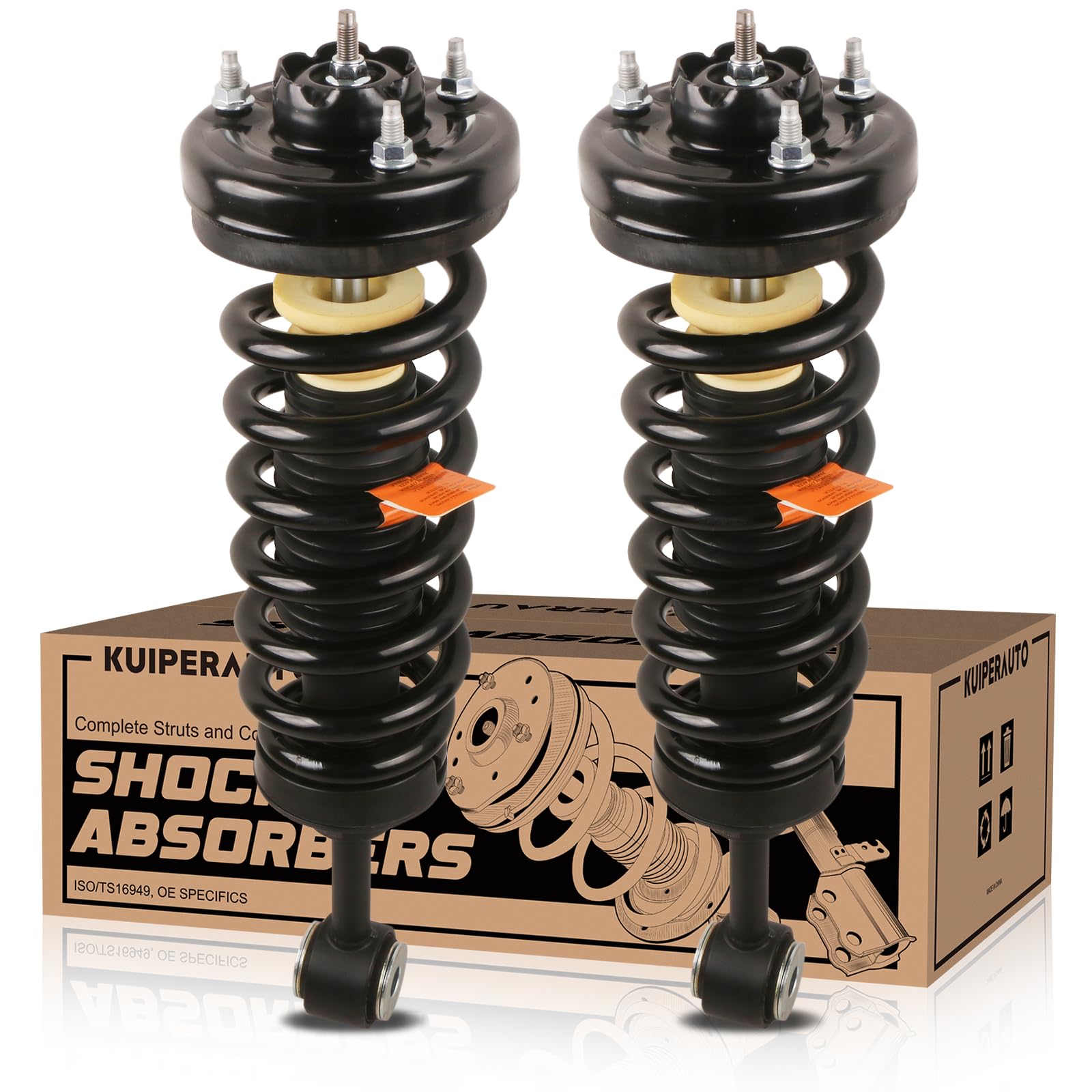 Photo 1 of KUIPERAUTO Front Complete Struts shocks Assembly w/Coil Spring 171369 Compatible with 2003-2006 Ford Expedition Compatible with 2003-2006 Lincoln Navigator Shock Absorbers Replacement 2PCS