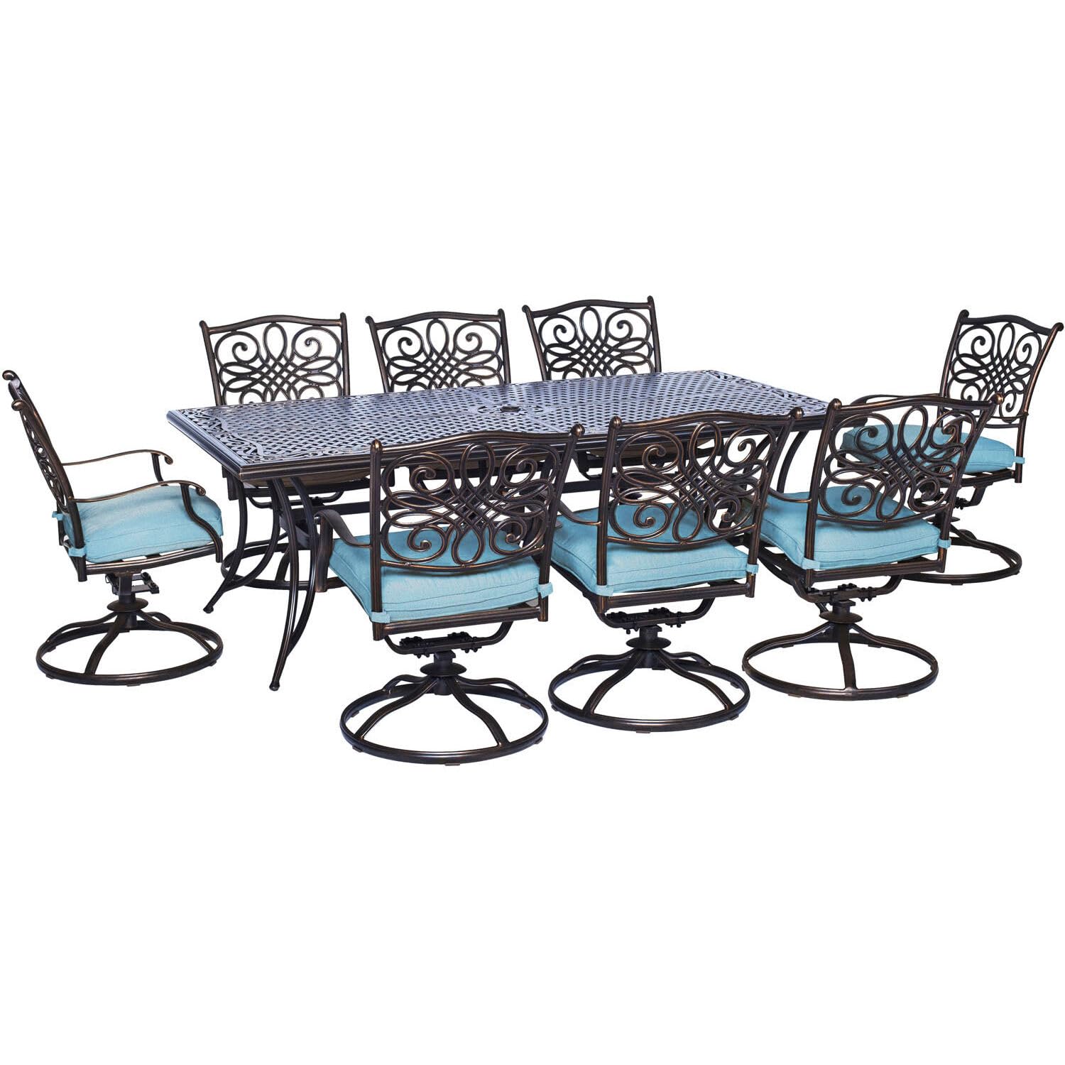 Photo 1 of ***(INCOMPLETE 2 CHAIRS ONLY -MISSING PIECES)*** SELLING AS IS***
Hanover Traditions 2 Piece Patio Chairs with Blue Cushions, Modern All-Weather Outdoor 