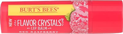 Burt's Bees Flavor Crystals Lip Balm Red Raspberry 100% Natural 0.16oz