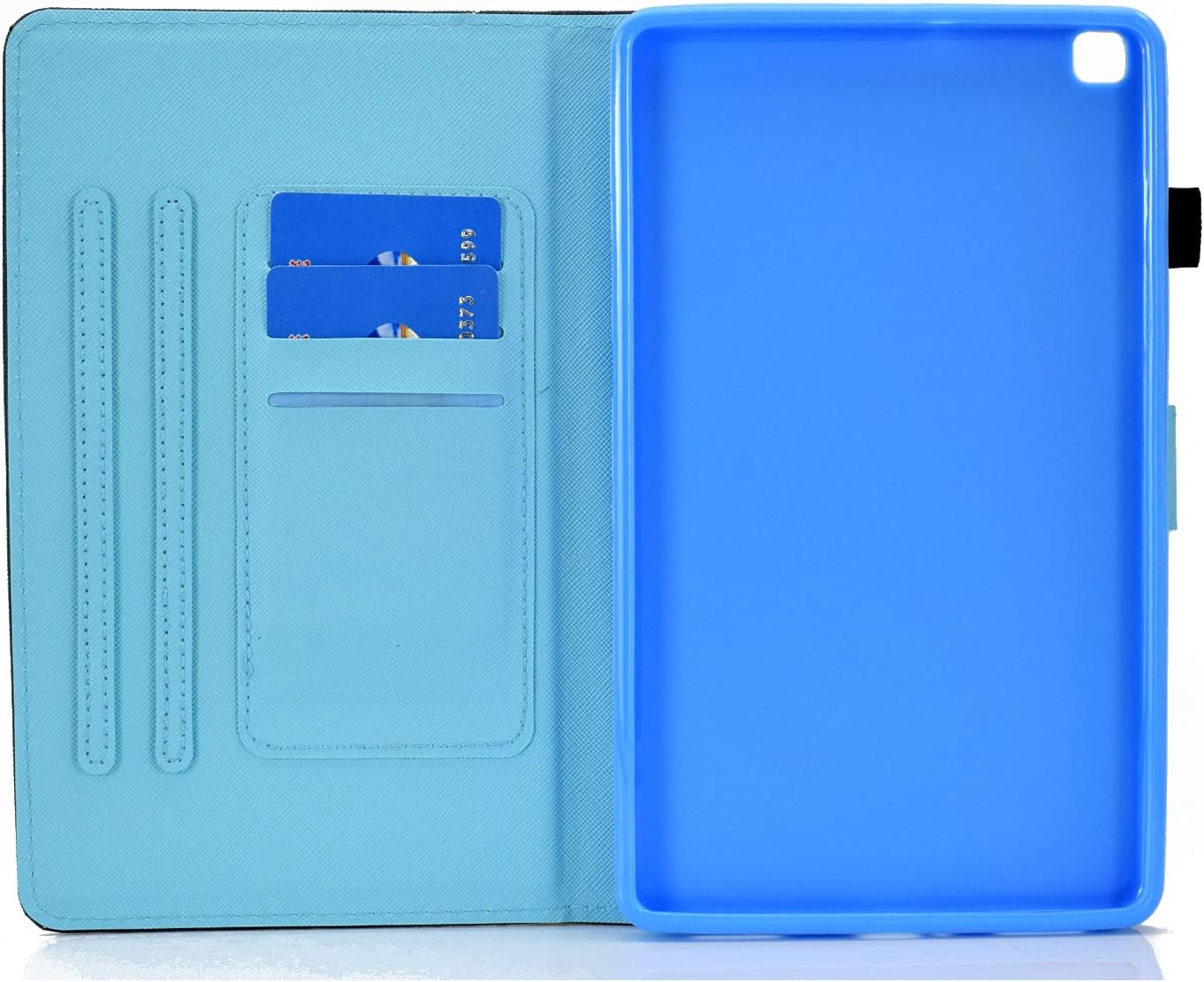 CaseFun Case for Lenovo Tab M10 Plus Glitter PU Leather Magnetic Multi-Angle Viewing Stand Cover with Card Slots - Image 3
