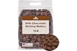 ASOZI Milk Chocolate Melting Wafers 5lb - Premium Baking Chocolate Melts, Smooth Melting Chocolate Candy Melts for Dipping, Drizzling, Molding - Resealable Bag of Chocolate Melting Wafers