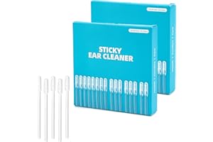 48 Pcs Ear Cleaning for Adults Kids,Reusable Sticky Ear Cleaner for Ear Wax Removal,Ear Wax Cleaner with Soft Resin Heads (Sm