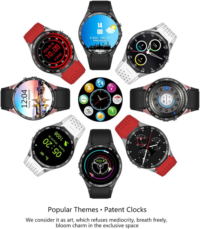 Kingwear KW88 Smartwatch Teléfono 3G WCDMA 1,39 Pulgadas Pantalla ...