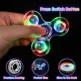 Gigilli Glow Fidget Spinner 2 Pack LED Light Up Crystal 3 Modes view 4