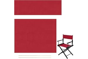 Drhomeam Director Chair Replacement Canvas, Directors Chair Replacement Covers for Directors Chairs, White Black Red Rainbow Canvas Seat, Canvas Stool Protector for Home Director(Red)