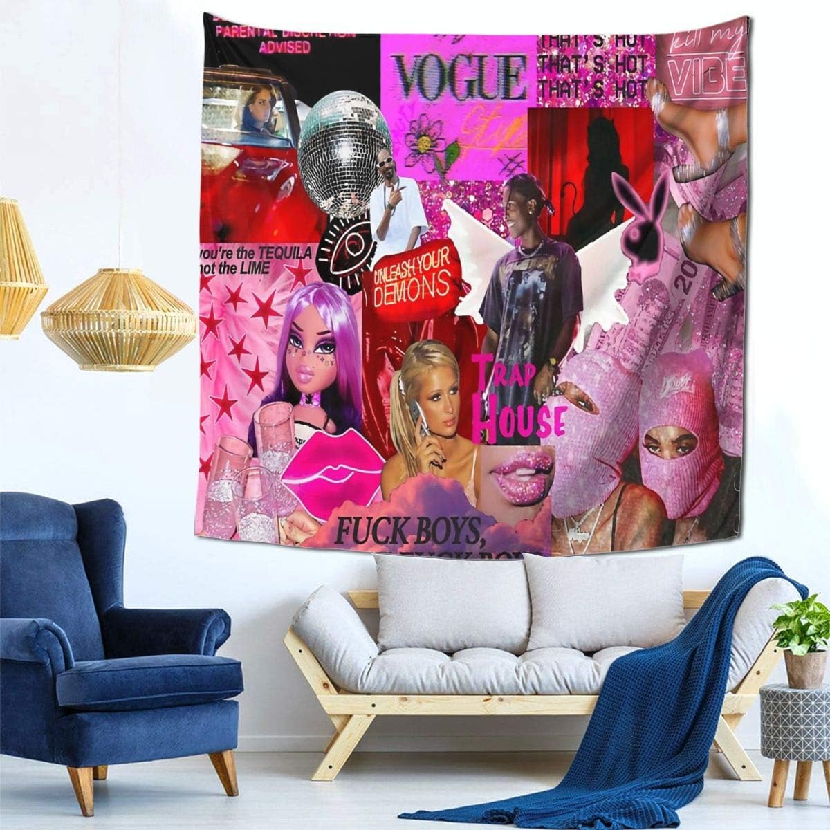 Tnigke Lesmus Baddie Tapestry Decorative Wall