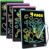 Electight 12 Inch LCD Writing Tablet, 4 Pack Colorful Drawing Tablet for Kids, Eye Care Doodle Board with Lock and Erase FUNC, Birthday Gifts Toys for 3-8 Years Old Boys(Blue, Pink, Purple, Green)