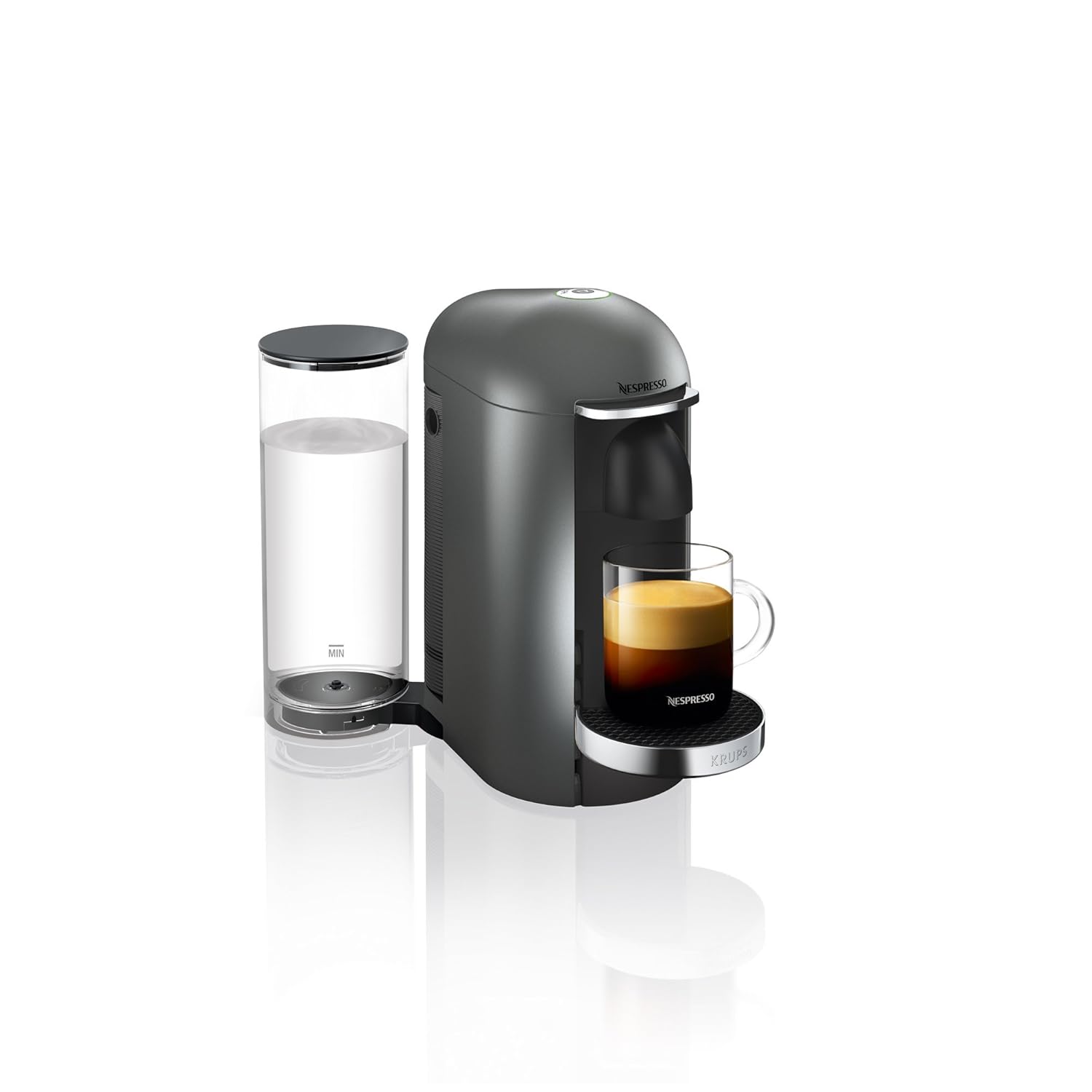 Nespresso, Pod Coffee Machine, Krups, Vertuo Plus, Titanium Amazon.co