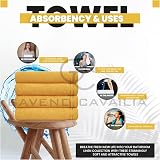 GC GAVENO CAVAILIA Large Towel Bath Sheet 75x135 cm 450 GSM Ochre view 5
