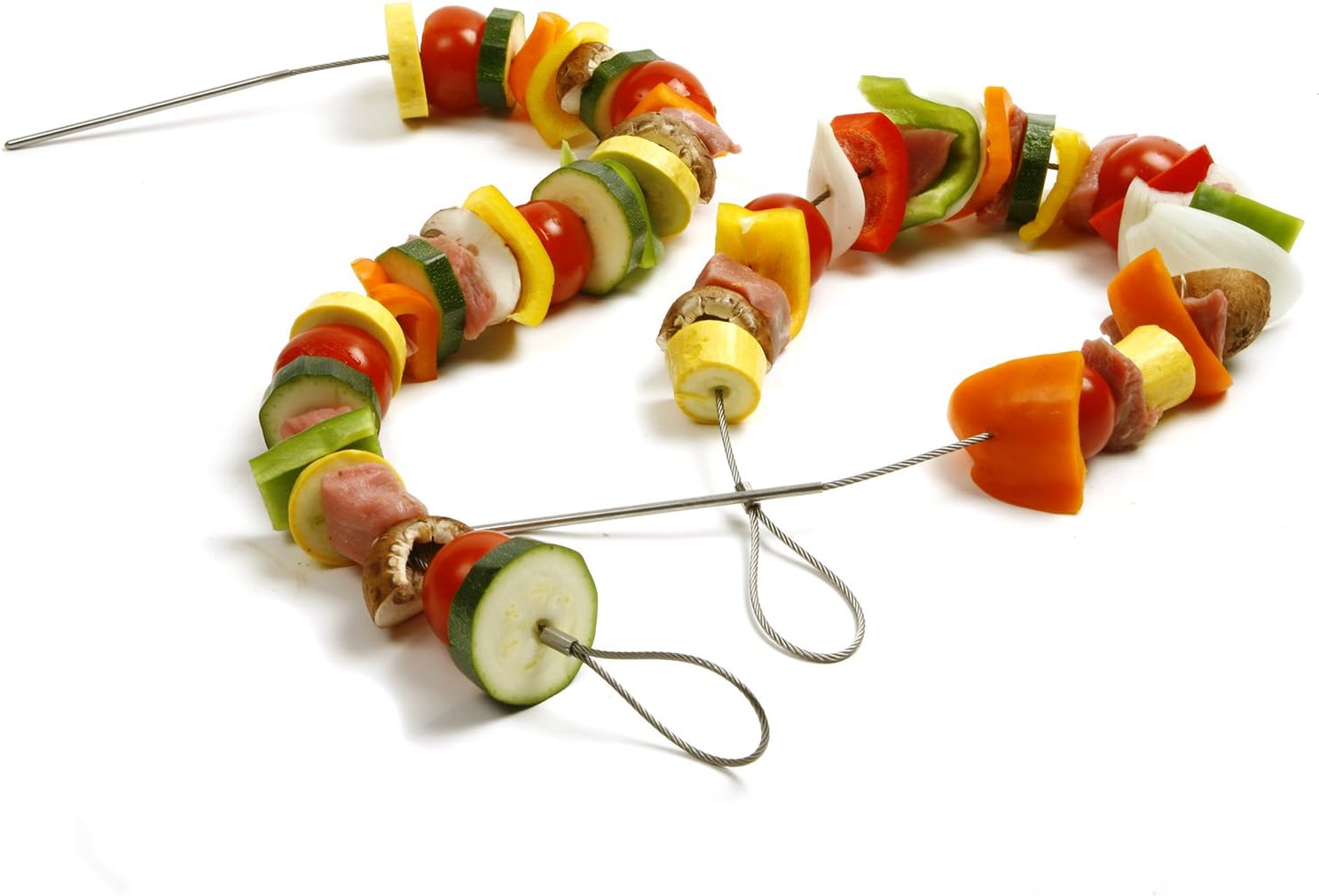 30 Inch Bendable - Portable Barbecue Skewers - Reusable BBQ Sticks- Shish Kabob Skewers - BBQ Tool 30 Inches (4 Pack) – Perfect for Tailgate Parties - Camping Cookware Campfire & Grill Cooking