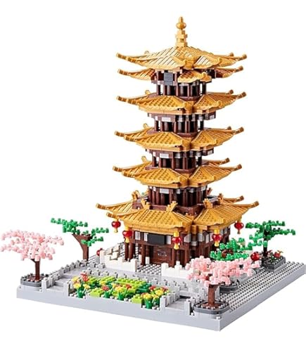 YKToyz Cherry Blossom Tree Building Set, Chinese Architecture