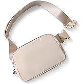 TOBVZOO Belt Bag Fanny Pack Crossbody Bags for Women Men, Everywhere, Water Resistant Waist Packs, Beige