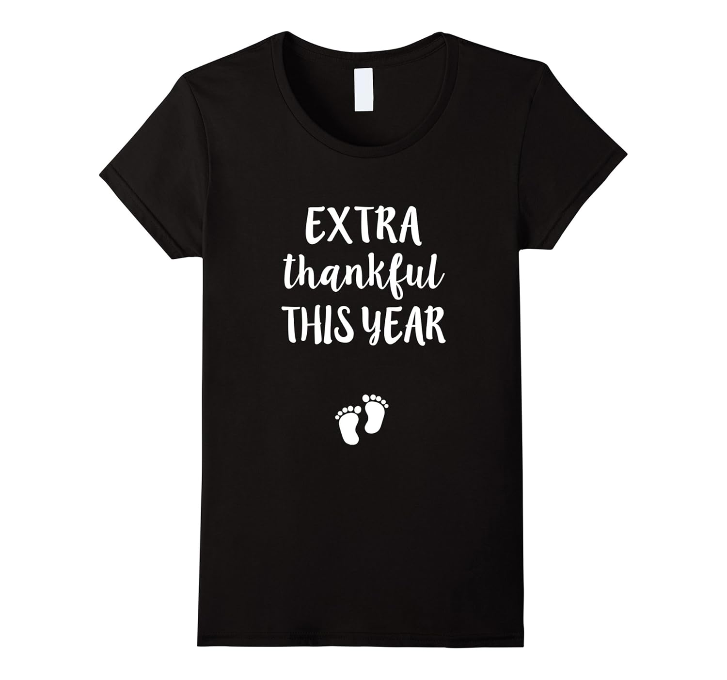 Womens Extra Thankful This Year womens's Expecting Thanksgiving Tee-ANZ