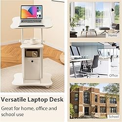 Mobile Laptop Podium, Portable Height Adjustable