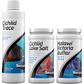 Cichlid Lake Salt 250g, MaIawi Buffer 300g, Cichlid Trace 500ML Including Microfiber Cleaning Cloth