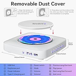 CD Player Portable Bluetooth Rechargeable: CD