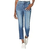 KUT from the Kloth Reese High-Rise Fab AB Ankle Straight Raw Hem in Relieve