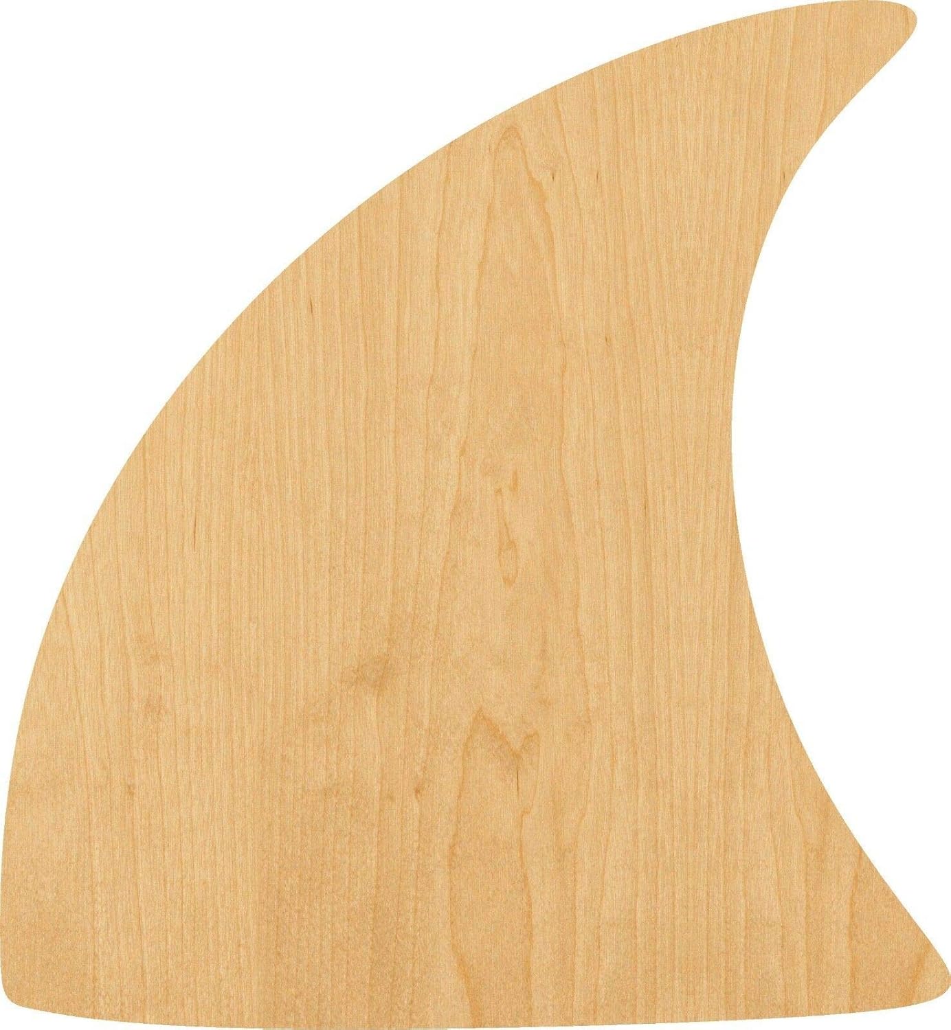 Woodcraft Shark Fin Laser Cut Out Wood Shape(Thickness: 1/8 Inch, Size: 5'') Craft Supply