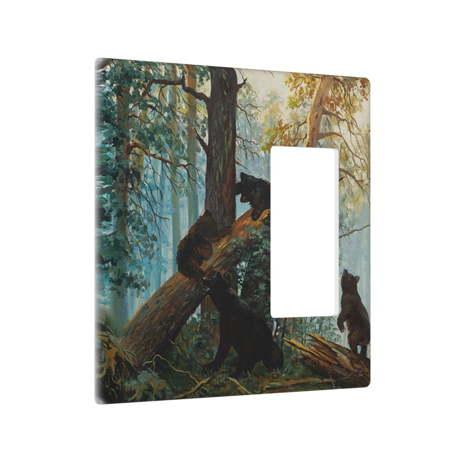 Bear Forest Combination Wall Plate 1 Toggle 1