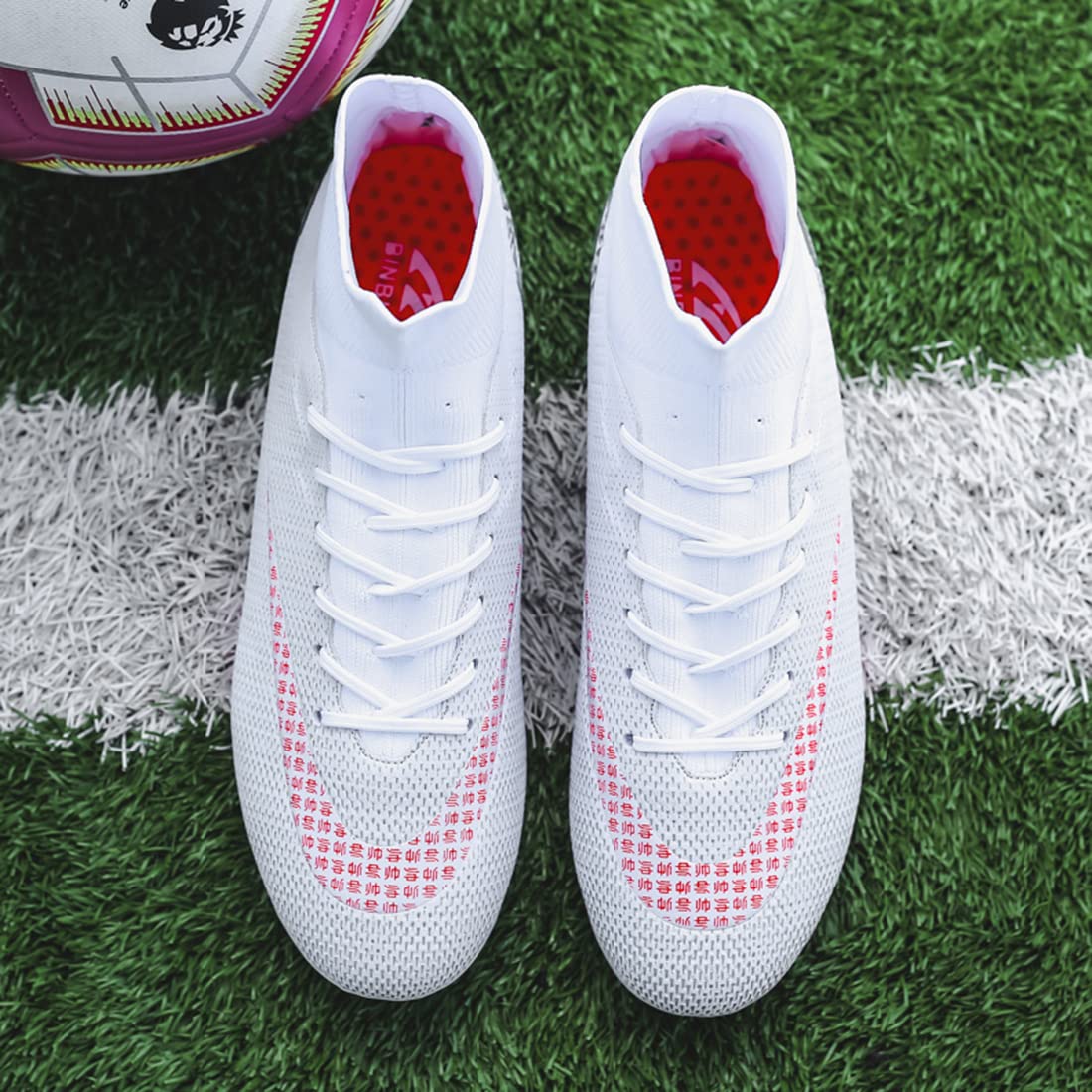 FGCVX Men's Soccer Cleats Athletic Soccer Boots Sneaker Turf Football Shoes Firm Ground