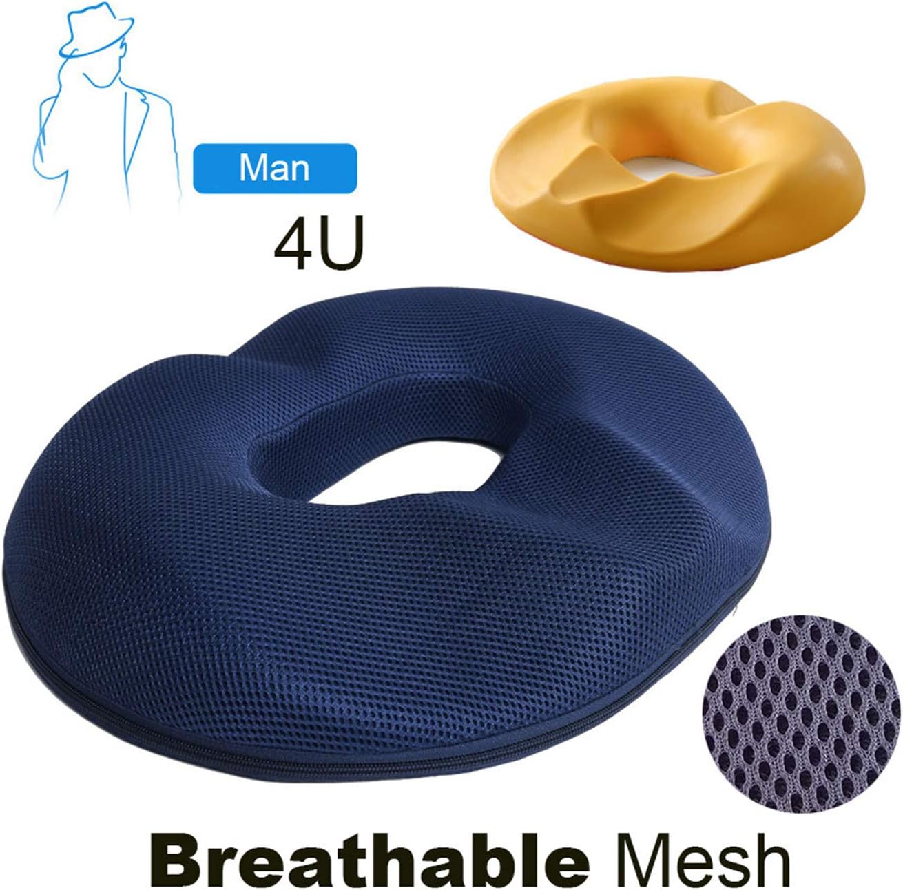 Pillow Hemorrhoid Seat Cushion Tailbone Coccyx Orthopedic Medical Seat