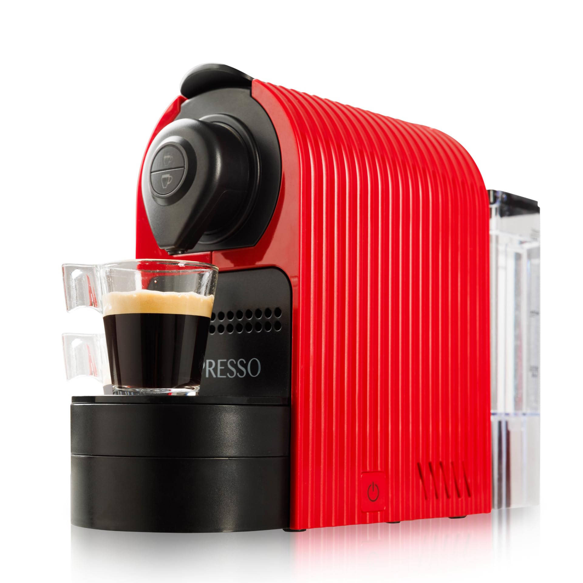 Photo 1 of Mixpresso Red Espresso Coffee Machine – Compact 1400W Single Serve Coffee Maker Compatible with Nespresso OriginalLine Capsules, One-Touch Operation, 19-Bar Italian Pump, 27oz Water Tank