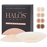 Halos Body Silicone Nipple Covers – Reusable Pasties for Sensitive Skin – Seamless Design for Use with Boob Tape