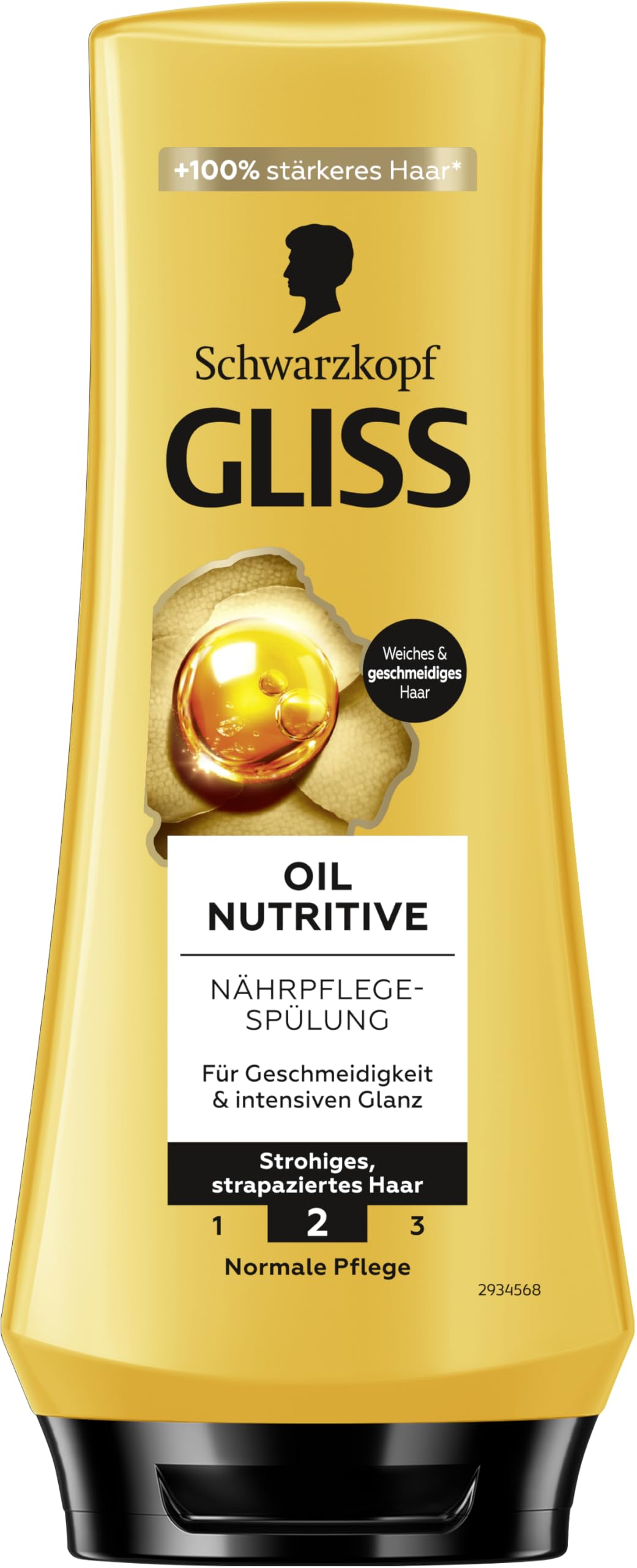 Gliss Oil Nutritive Conditioner (200 ml), Conditioner Nourishes Straw, Damaged Hair, Conditioner Ensures Perfect Combability
