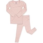 AVAUMA Stripe Pattern Baby Boys Girls Pajama Set Kids Toddler Snug fit Ribbed Sleepwear pjs for Daily Life Style