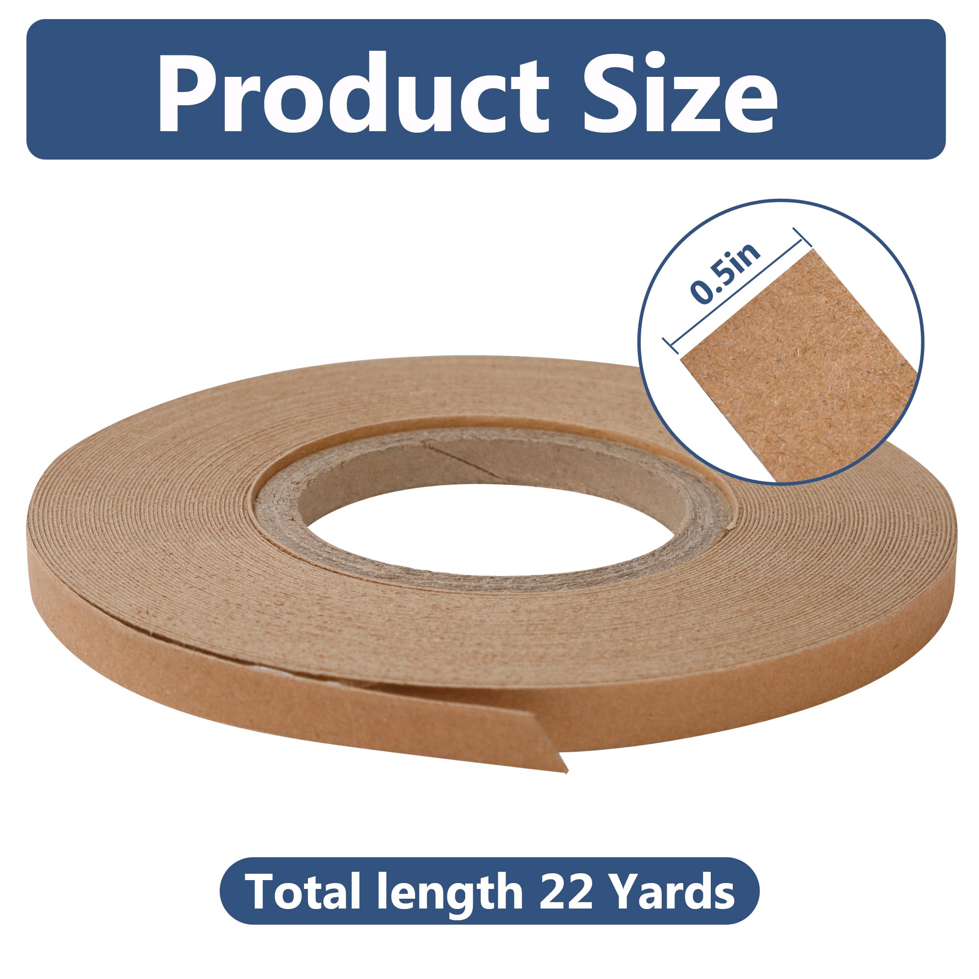 1/2 Inch Upholstery Tack Strip, 22 Yards Cardboard Tack Strip, Upholstery Sofa Making Strips Upholstery Fabric for Furniture Sofa Chair and Couch Edges Repairs