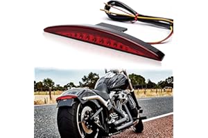 Rich Choices Motorcycle Rear Fender Edge LED Braking License Plate Tail Light Stop Running Light Compatible with Harley Davidson Breakout FXSB 2013-2016 CVO FXSBSE 2013-2014 (Red Lens)