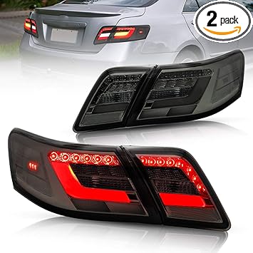 Amazon Com Vland Led Tail Lights Compatible With Toyota Camry 2007 2011 With 3d Light Bar Not Compatible With Hybrid Factory Led Tail Light And Se Models Usa Version Yab Kmr 0192s Automotive