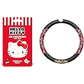 Hello Kitty Steering Wheel Cover, Official Sanrio Car Steering Wheel Cover with Easy Clip-on Car Air Freshener โ Cute and Long-Lasting Hello Kitty Air Freshener for Car, Odor Eliminator, Fun Scents