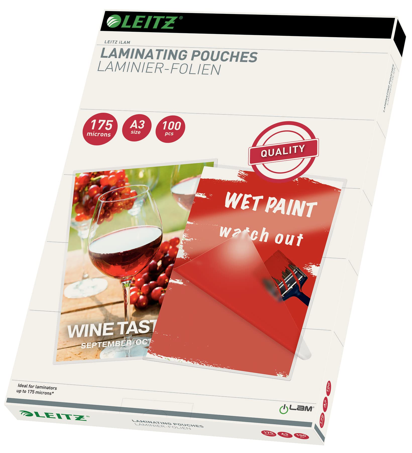 Leitz iLAM A3 175 Micron Glossy Laminating Pouch (Pack of 100)