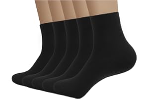 SERISIMPLE Viscose Bamboo Men sock Breathable Sock Quarter Thin Ankle High Sock Comfort Cool soft Sock 5 Pairs