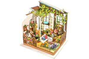 RoWood DIY Miniature Dollhouse Kit with Furniture, 1:24 Scale Model House Kit, Mini Dollhouse Model Kits for Adults, Crafts for Adults Teen Gifts on Birthday Christmas - Miller's Garden