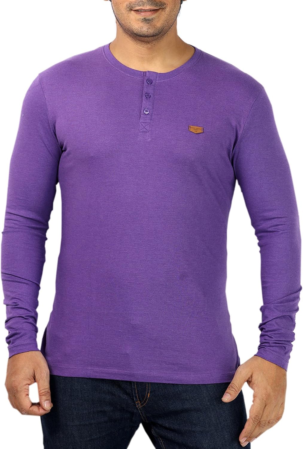 Buy UD SPORTS Henley Neck Purple Full Sleeve TShirt for Men at Amazon.in