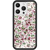 Wildflower Cases - Compatible with iPhone 16 Pro | Protective Black Bumper, 6.5ft Drop Test Certified, Women Owned Small Business | Fruit Cherries Strawberry Floral Cute Trendy | Berry World